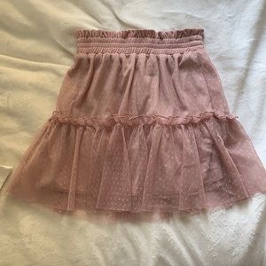 Light pink skirt with polka dots